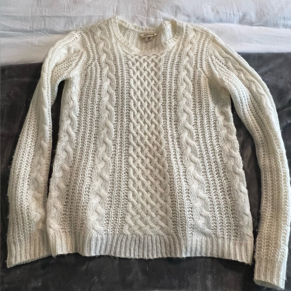 Style & Co. Cream Cable Knit Sweater